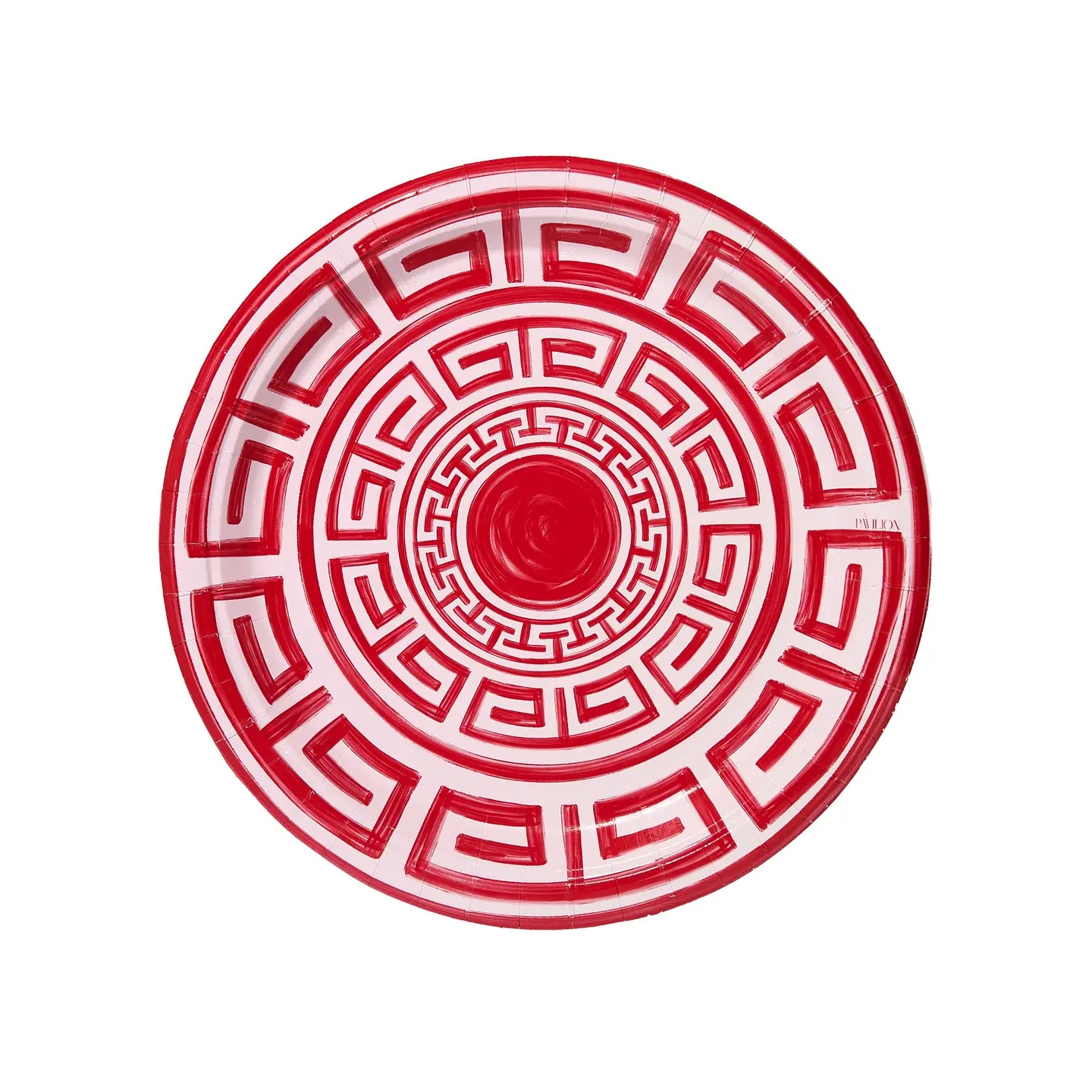 Greek Key Paper Dinner Plates - Assorted Colors