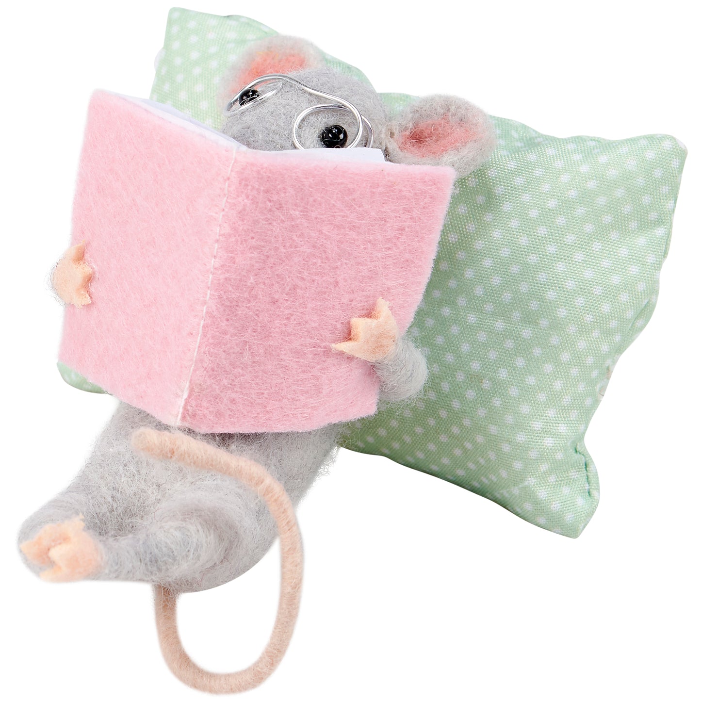 Reading Pillow Mouse Critter