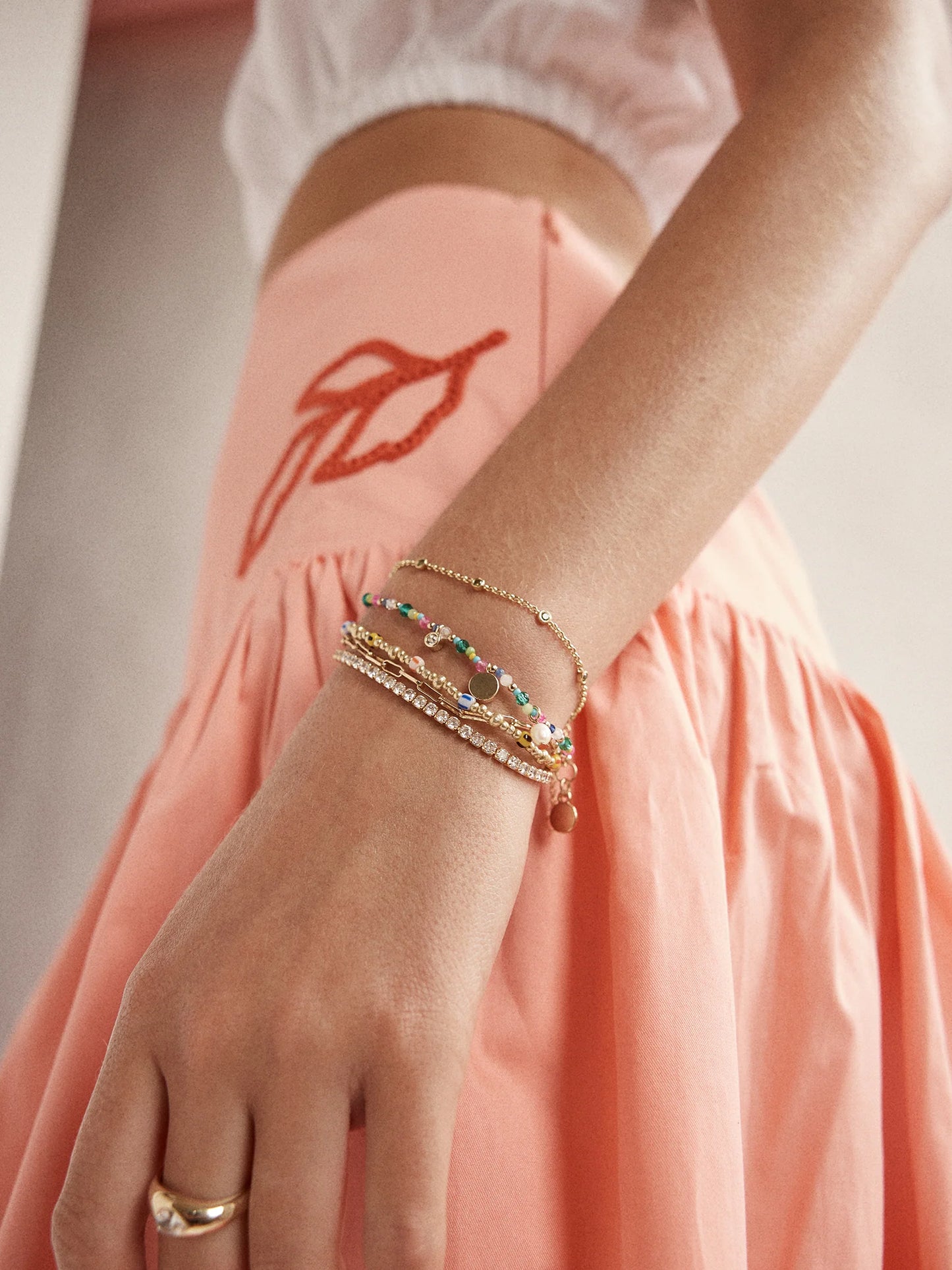 Rowan Semi-Precious Layered Bracelet - St. Tropez