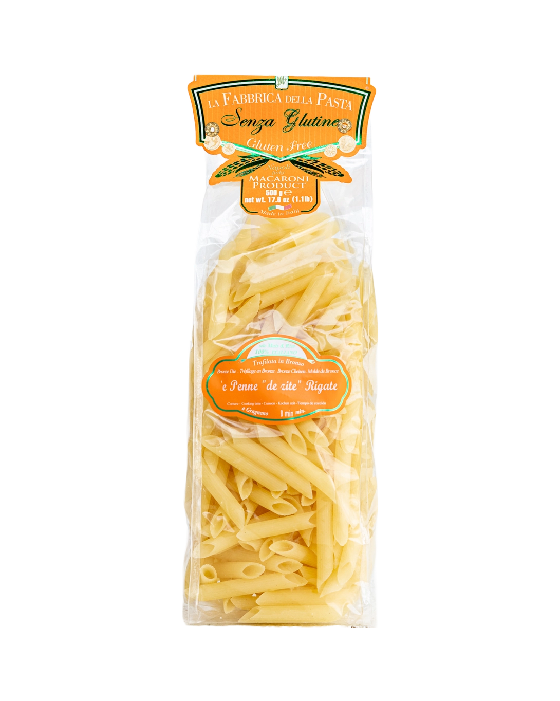 Gluten Free Penne De Zite Rigate By La Fabbrica Della Pasta
