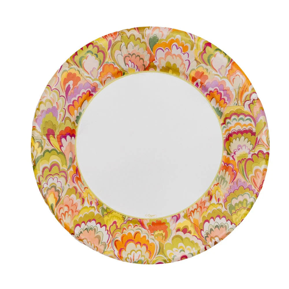 Marbled Ceramica Raspberry Dinner Plates
