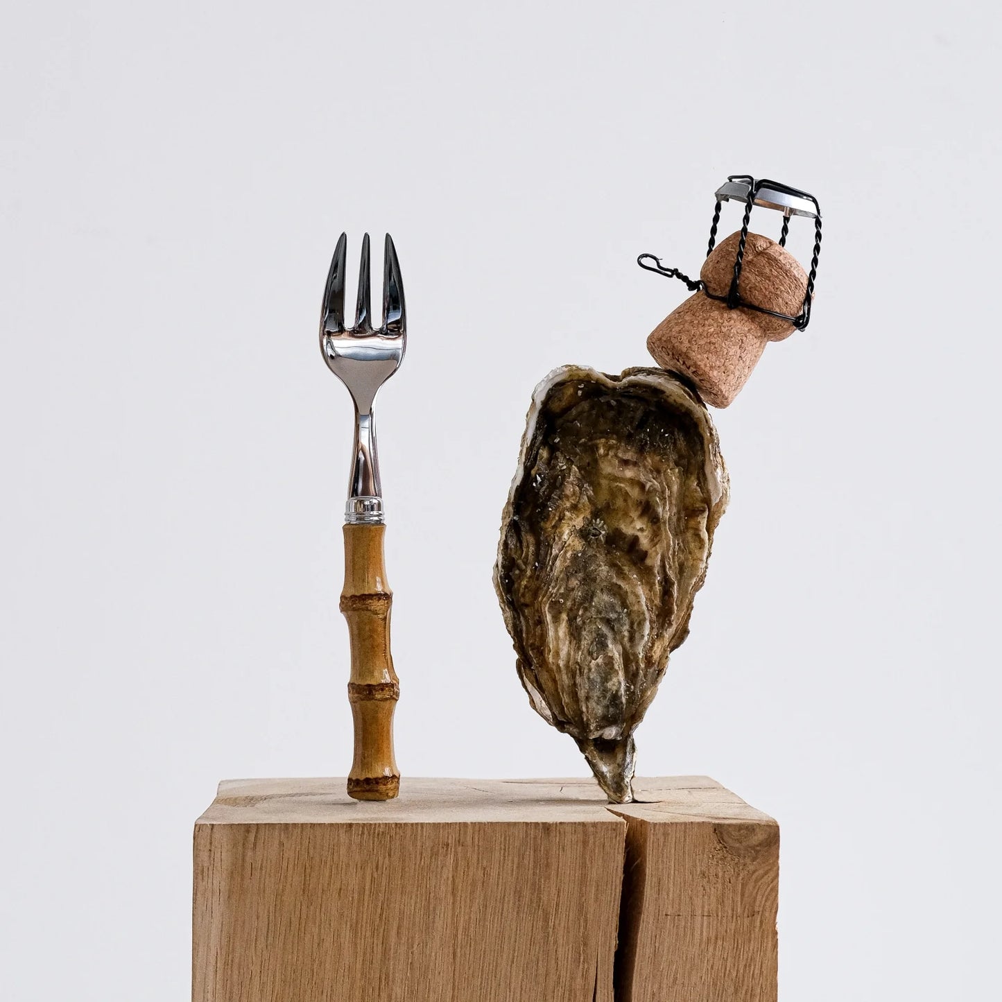 Light Bamboo Oyster Fork