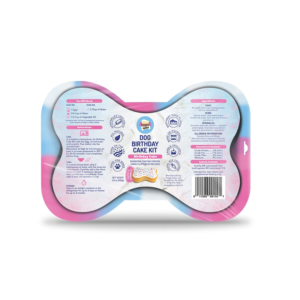 Dog Birthday Cake Kit - Birthday Cake