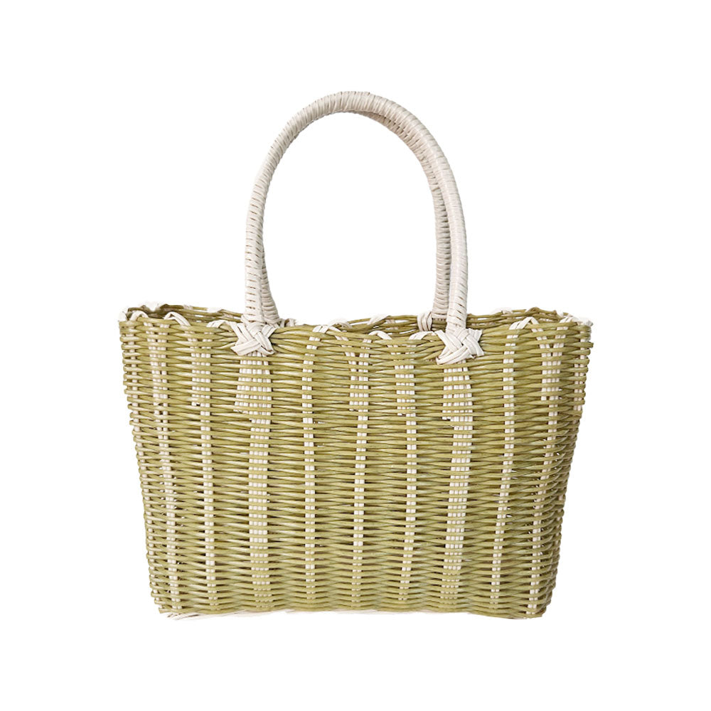 Basket Weave Tote Bag Sage
