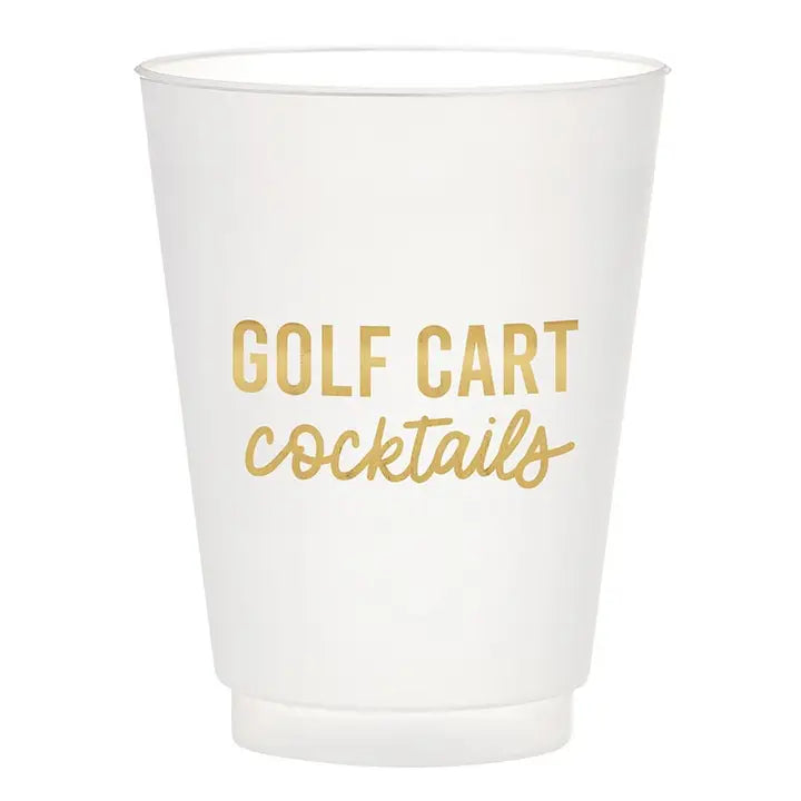 Golf Cart Cocktails FF Cups S/6