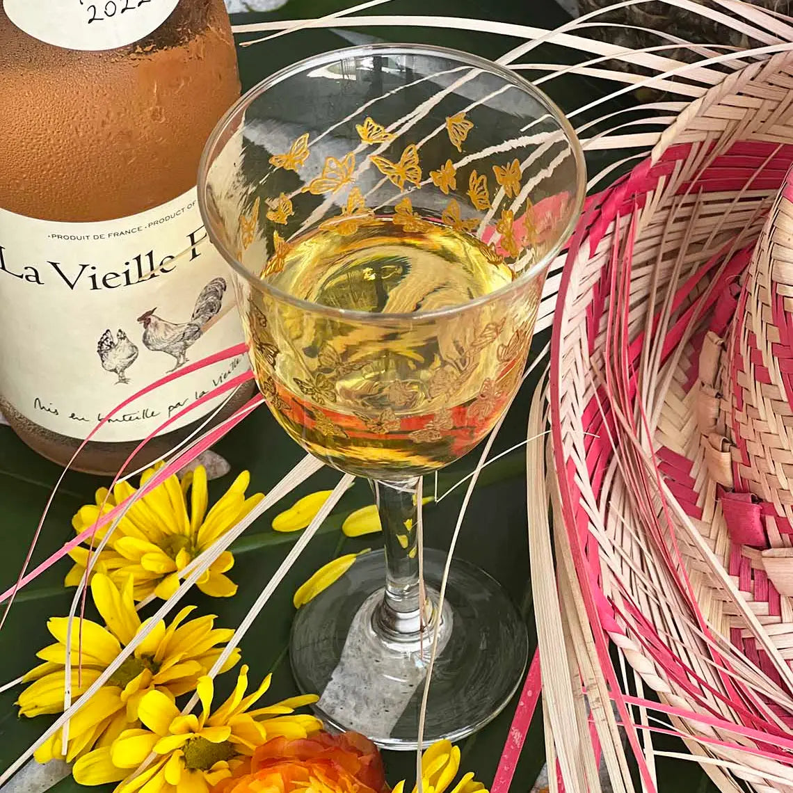 Gold Butterflies Wine
