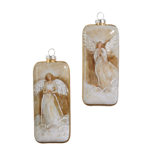 Golden Angel Rectangle Ornament