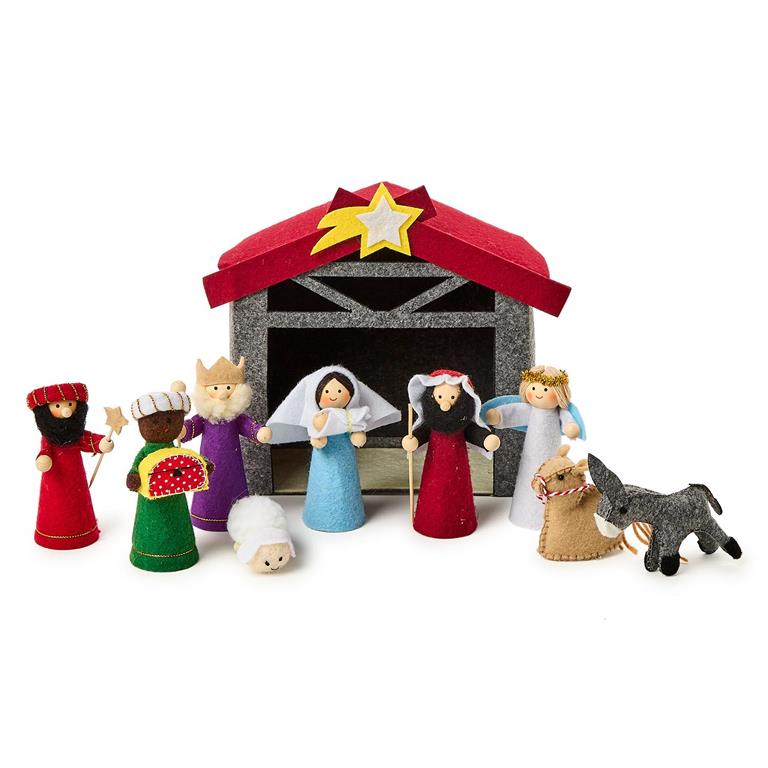 10 Pc Felt Nativity Set