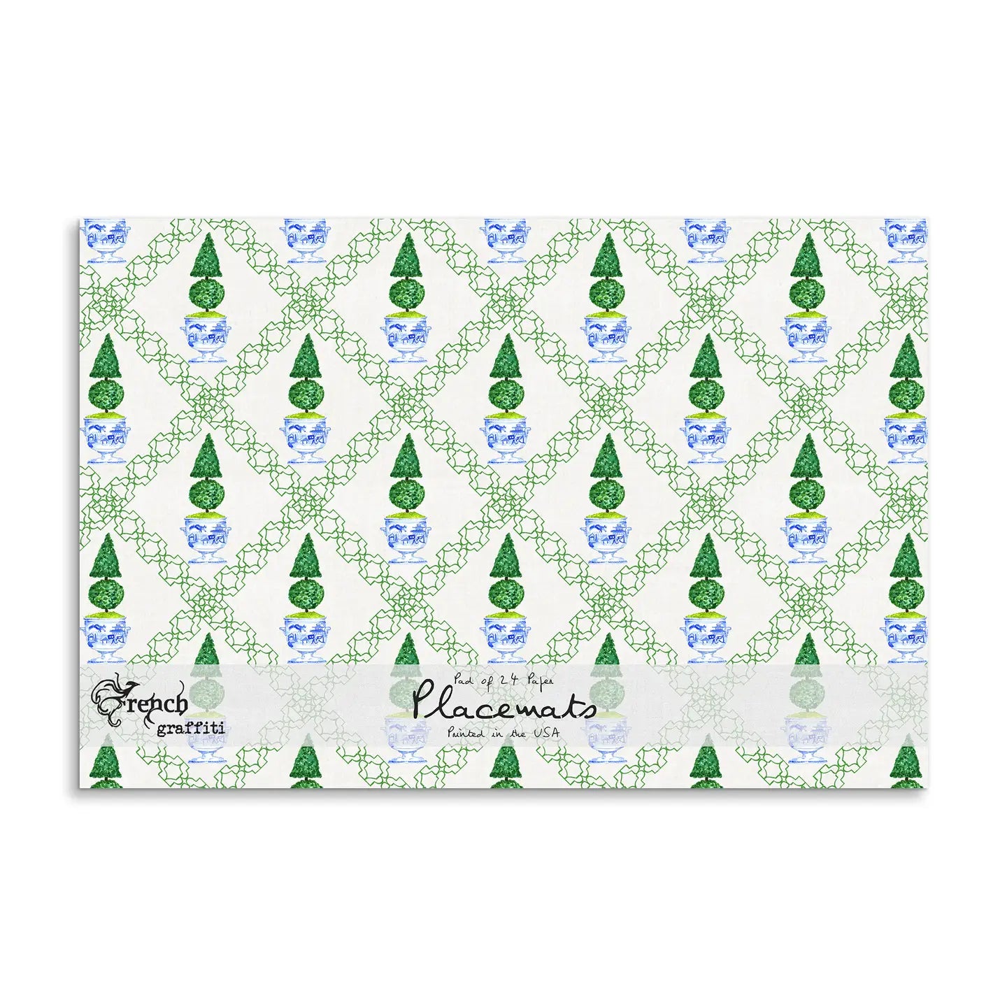 French Topiary Paper Placemats