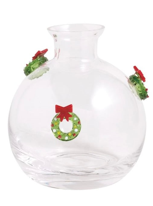 Christmas Glass Icon Bud Vases