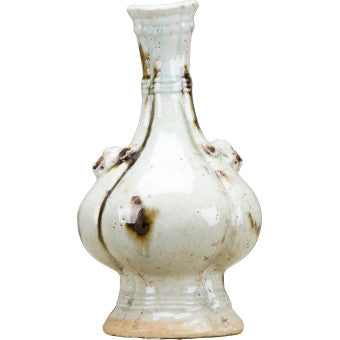 Scalloped Vase with Spotted Glaze