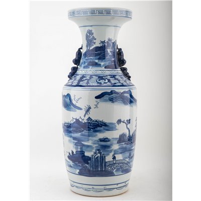 Antique Blue and White Vase 23"