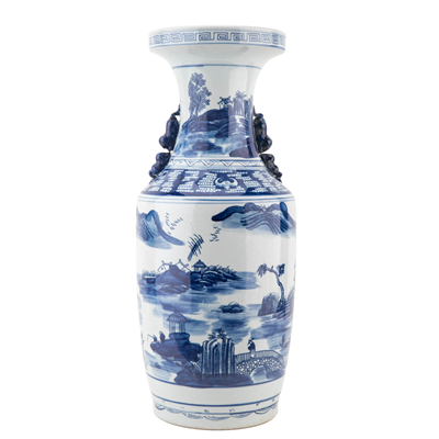 Antique Blue and White Vase 23"