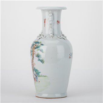 Antiqued Finish Flower Vase - Happy Grandfather