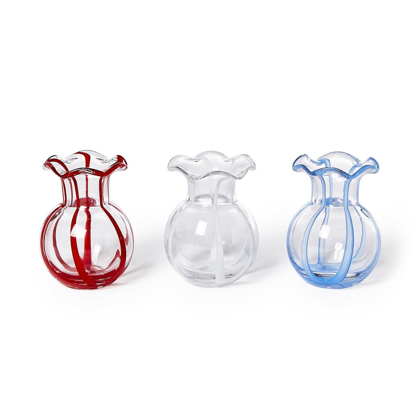 Ruffled Ribbon Vases