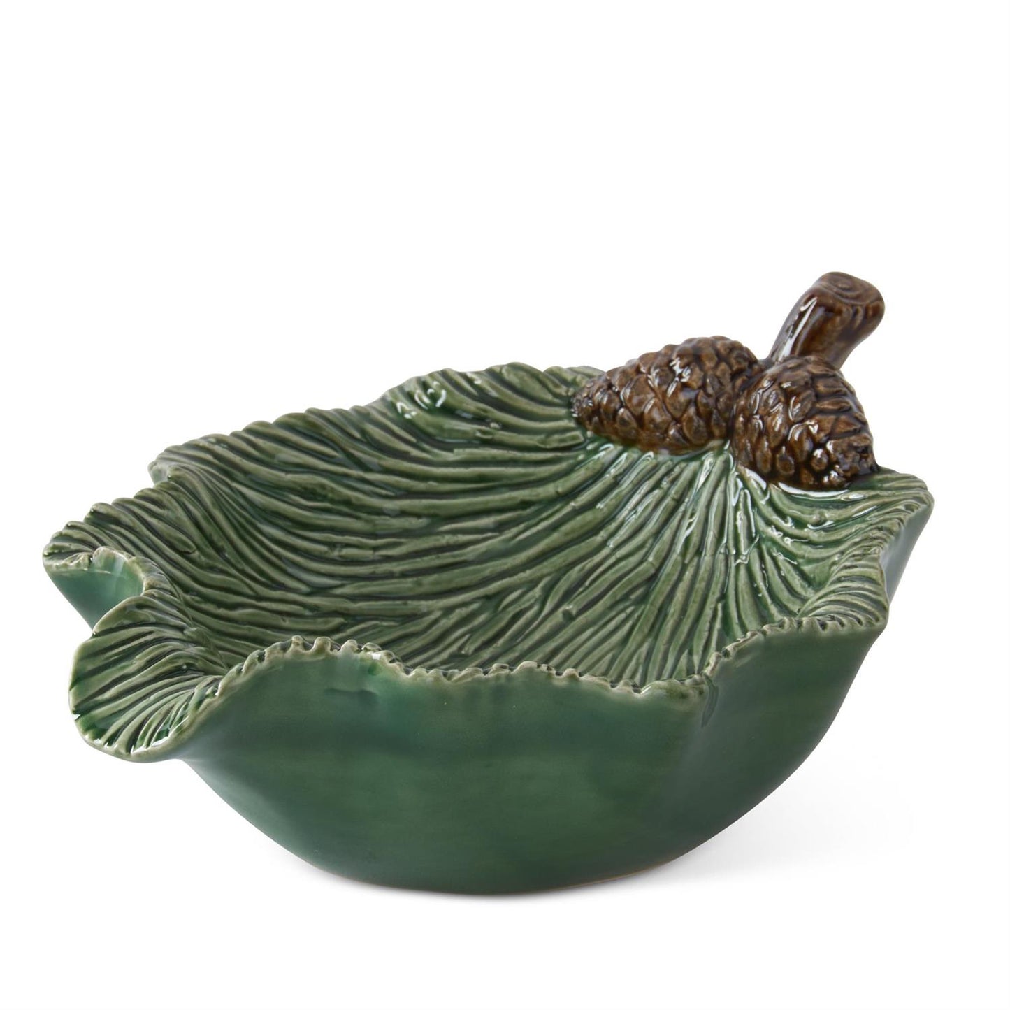 Green Ceramic Pinecone Dish