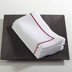 Red Line Napkin S/4