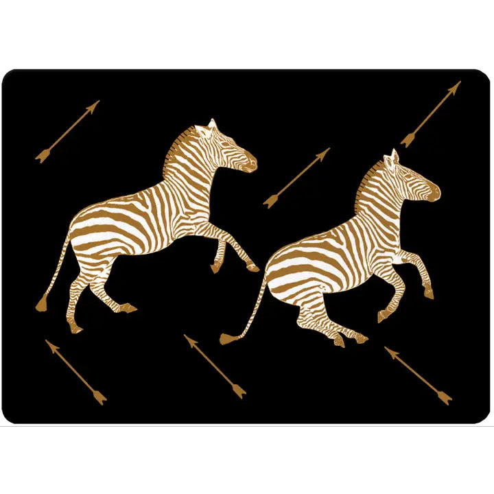 Cutting Board - Zebras Gold/Black