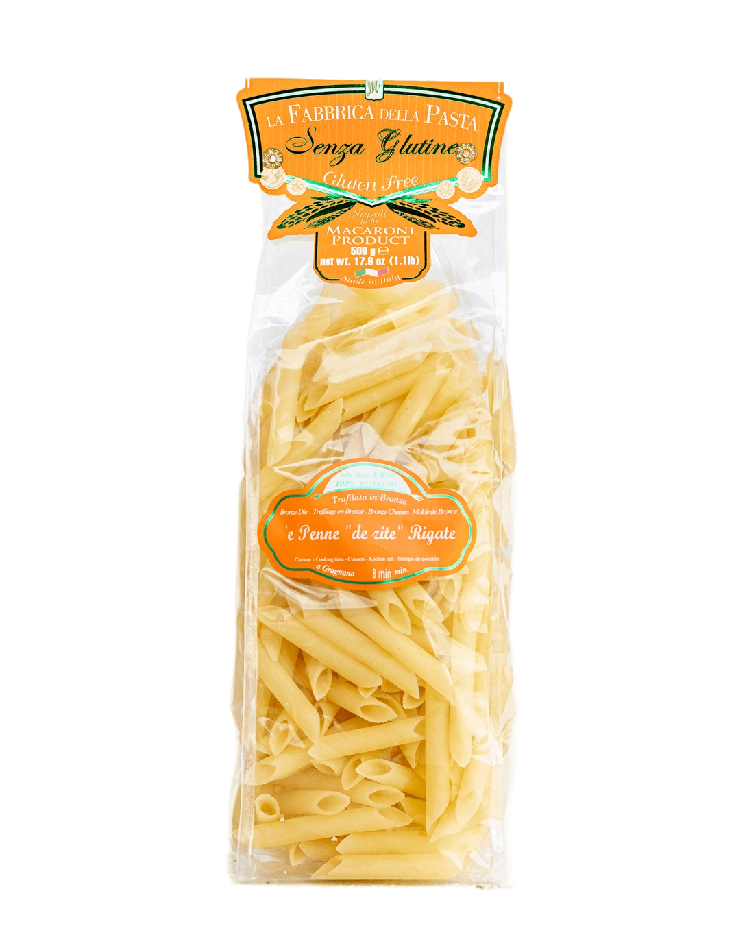 Gluten Free Penne De Zite Rigate By La Fabbrica Della Pasta