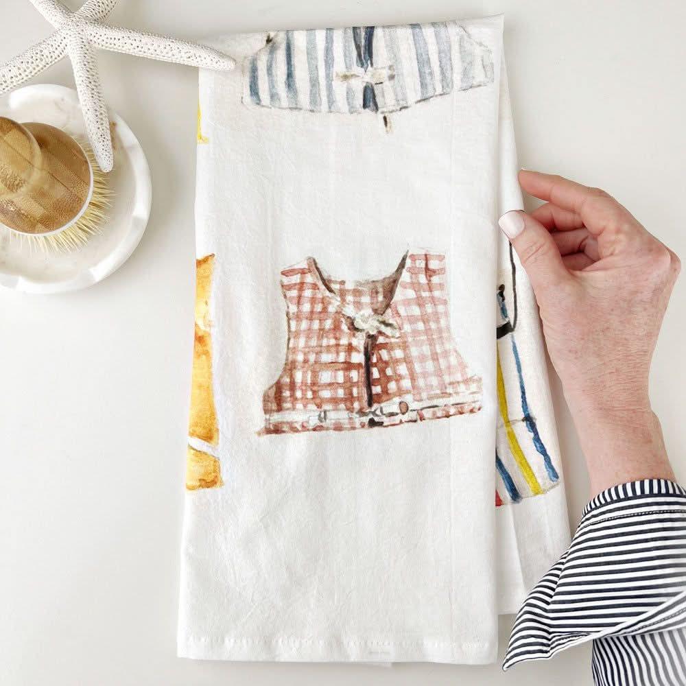 Boats Coats Tea Towel