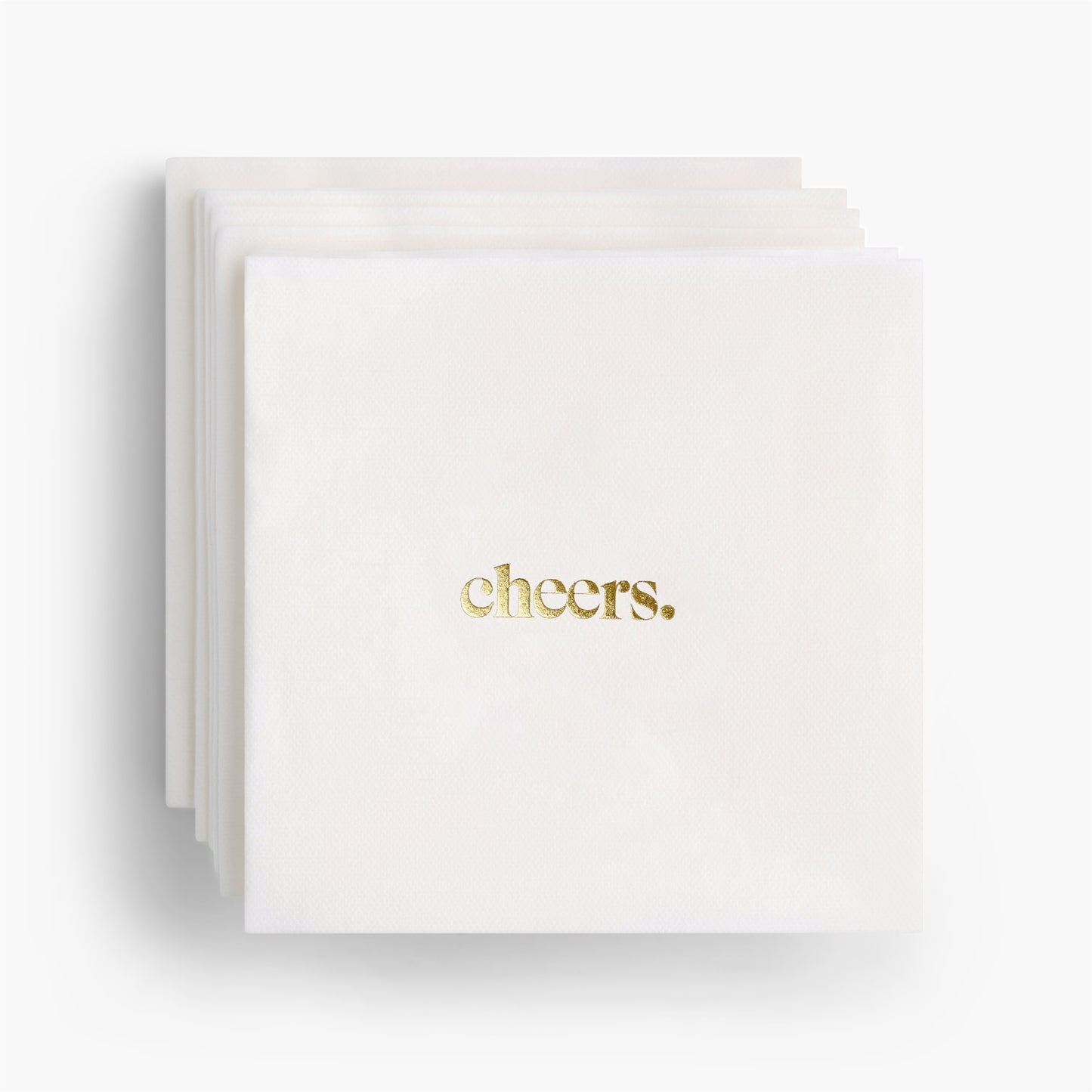 Cheers Gold Foil Cocktail Napkins