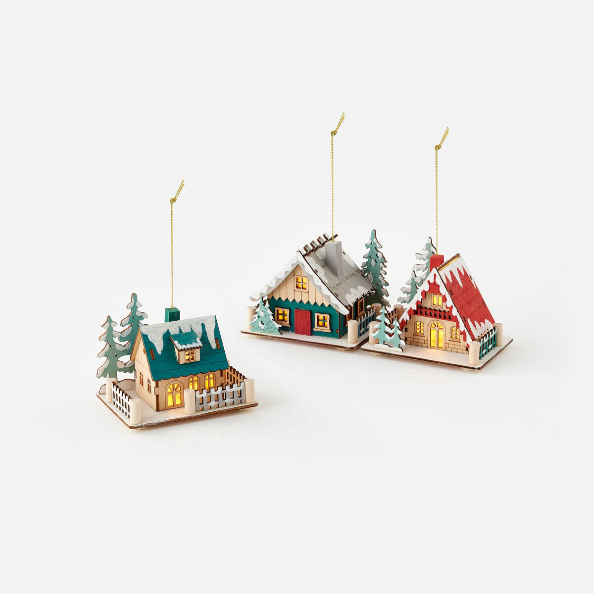 Scandinavian Lighted Lodge Ornament