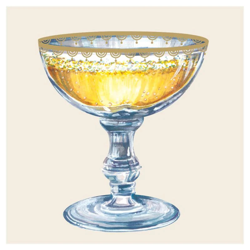 Champagne Coupe Cocktail Napkin