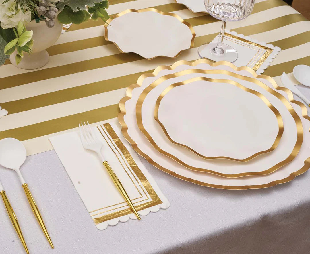 Gold & White Guest Towel