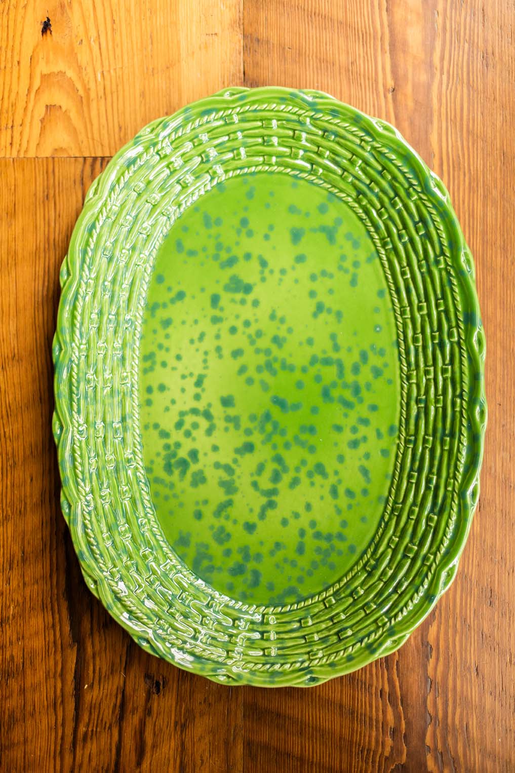 Tortoise Oval Platter - Cilantro
