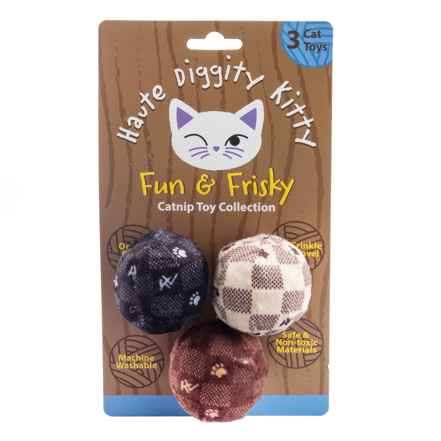 KV Balls (Checker) Catnip Toys