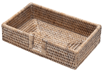 White Rattan Napkin/Towel Holder
