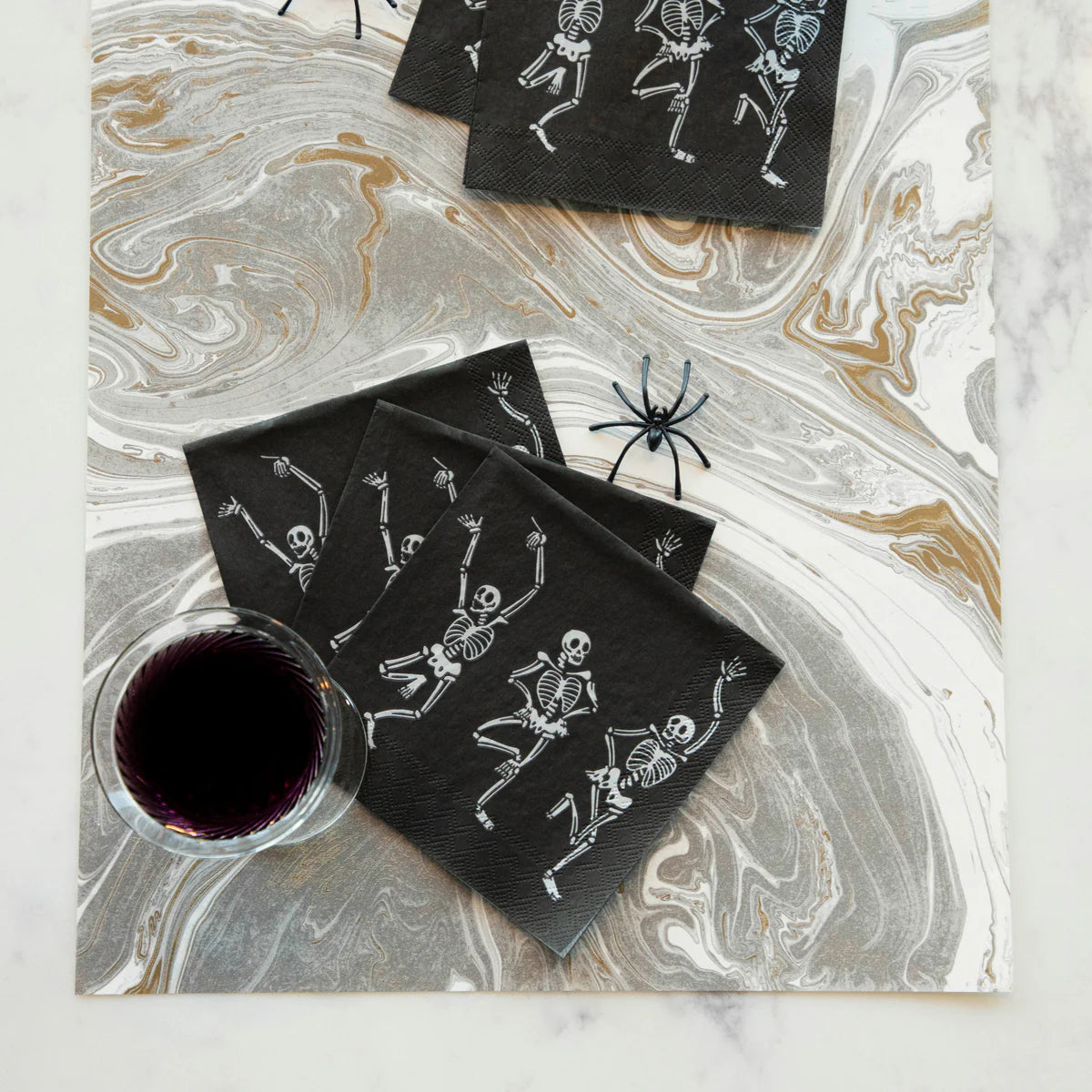 Skeleton Dance Cocktail Napkin