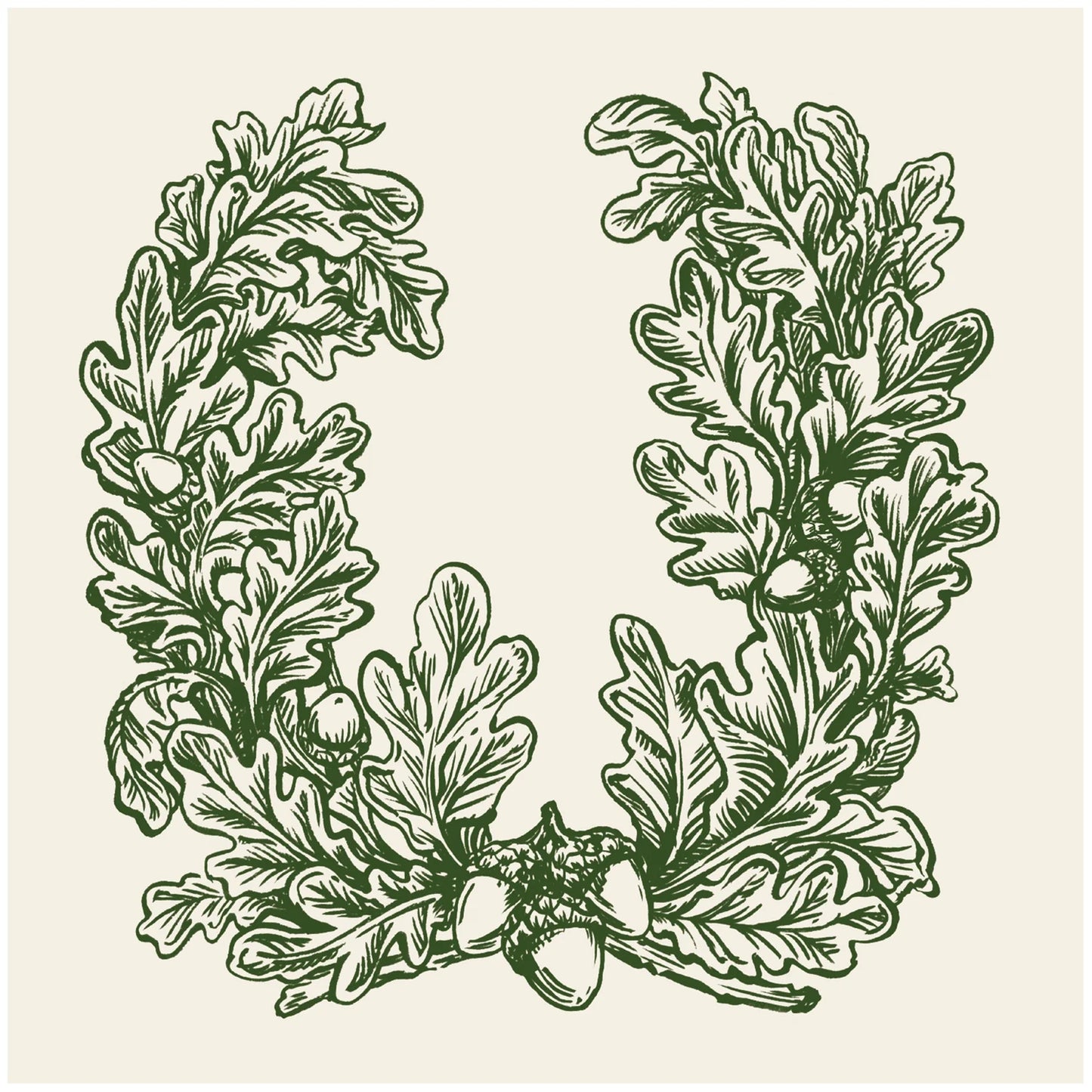 Oak Leaves Cocktail Napkin