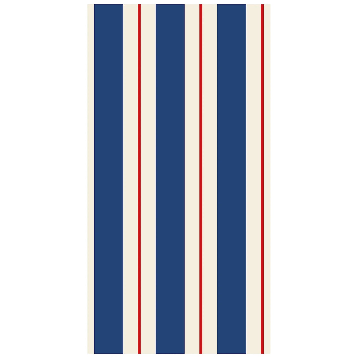 Navy & Red Awning Stripe Guest Napkin