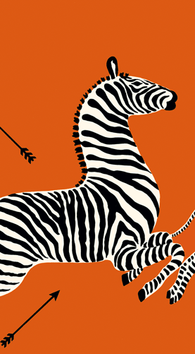Zebras Orange Napkins