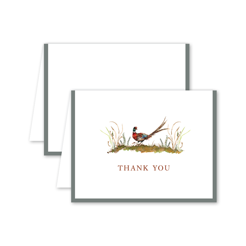 Pheasant and Foliage Thank You - Boxed Set