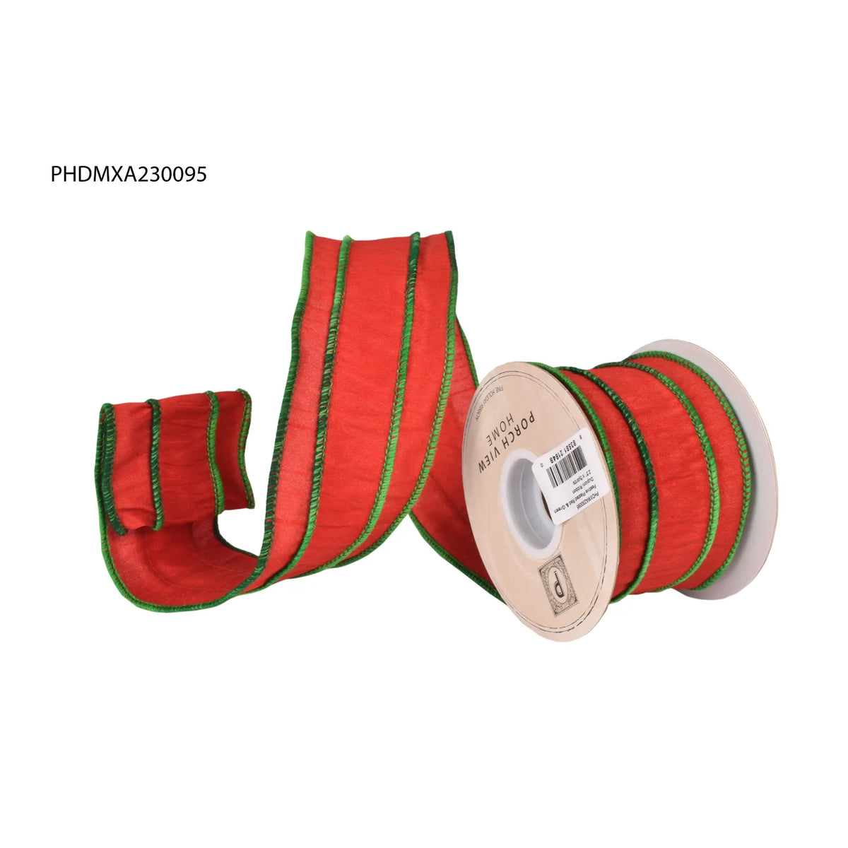 Red & Green Dupioni Ribbon