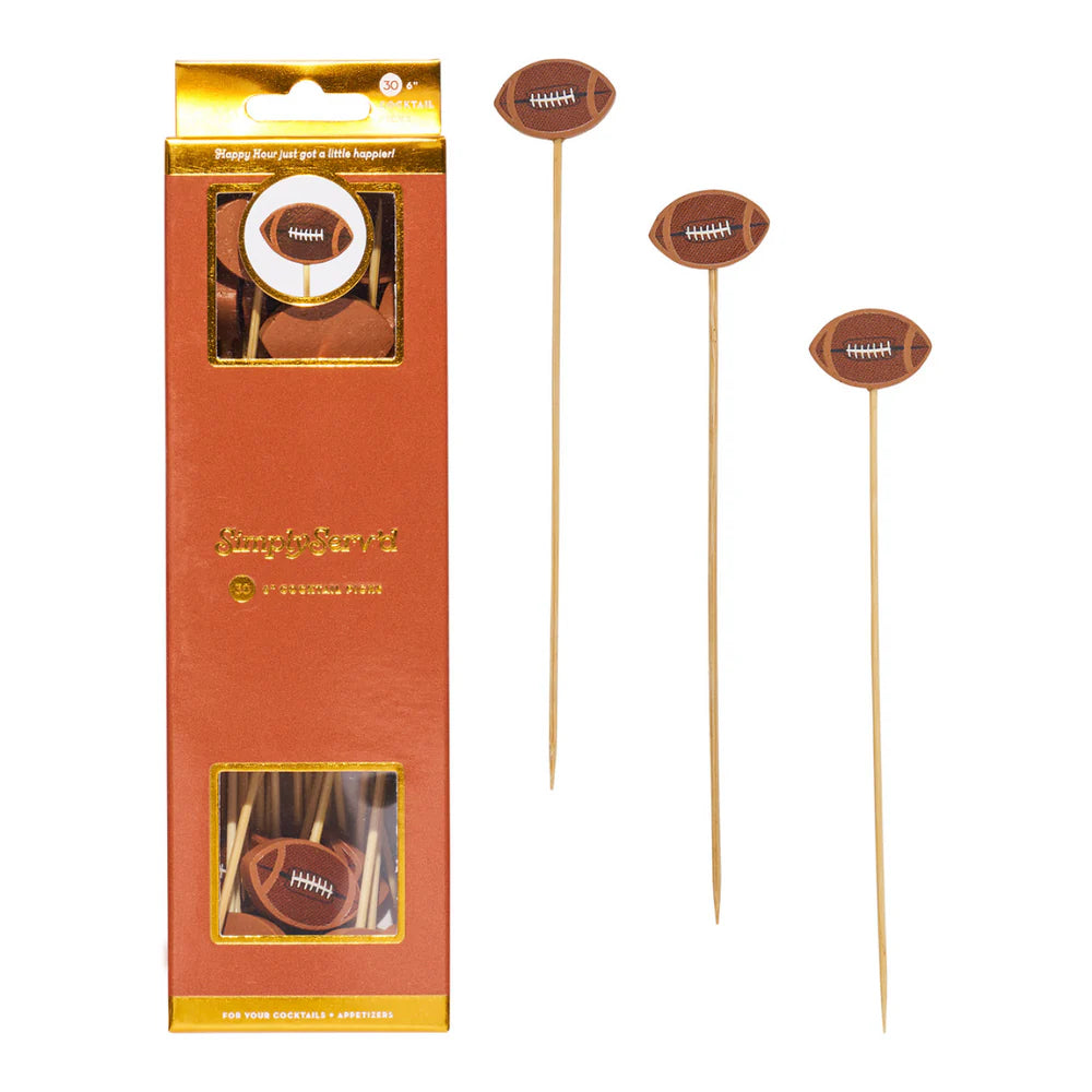 Football Large Cocktail Picks