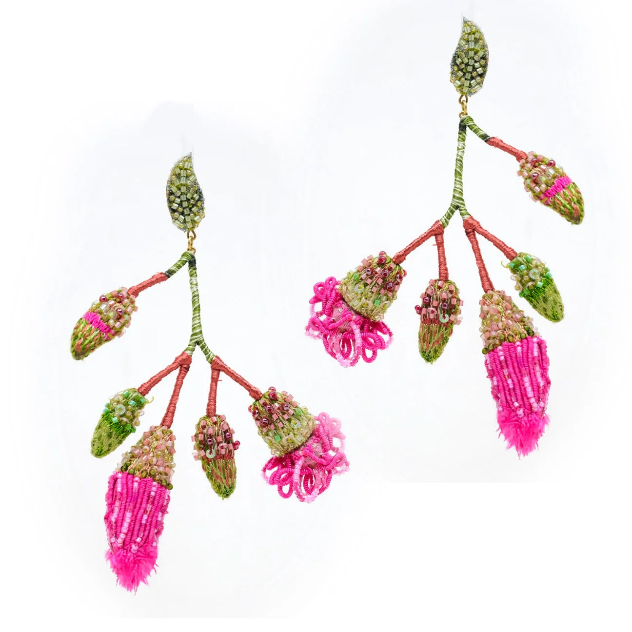 Pink Gum Blossoms Earrings