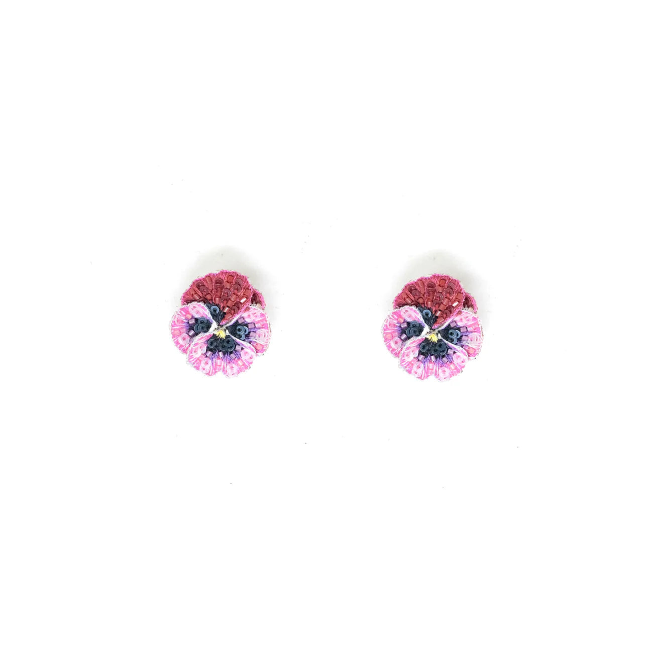 Rose Pansy Earrings