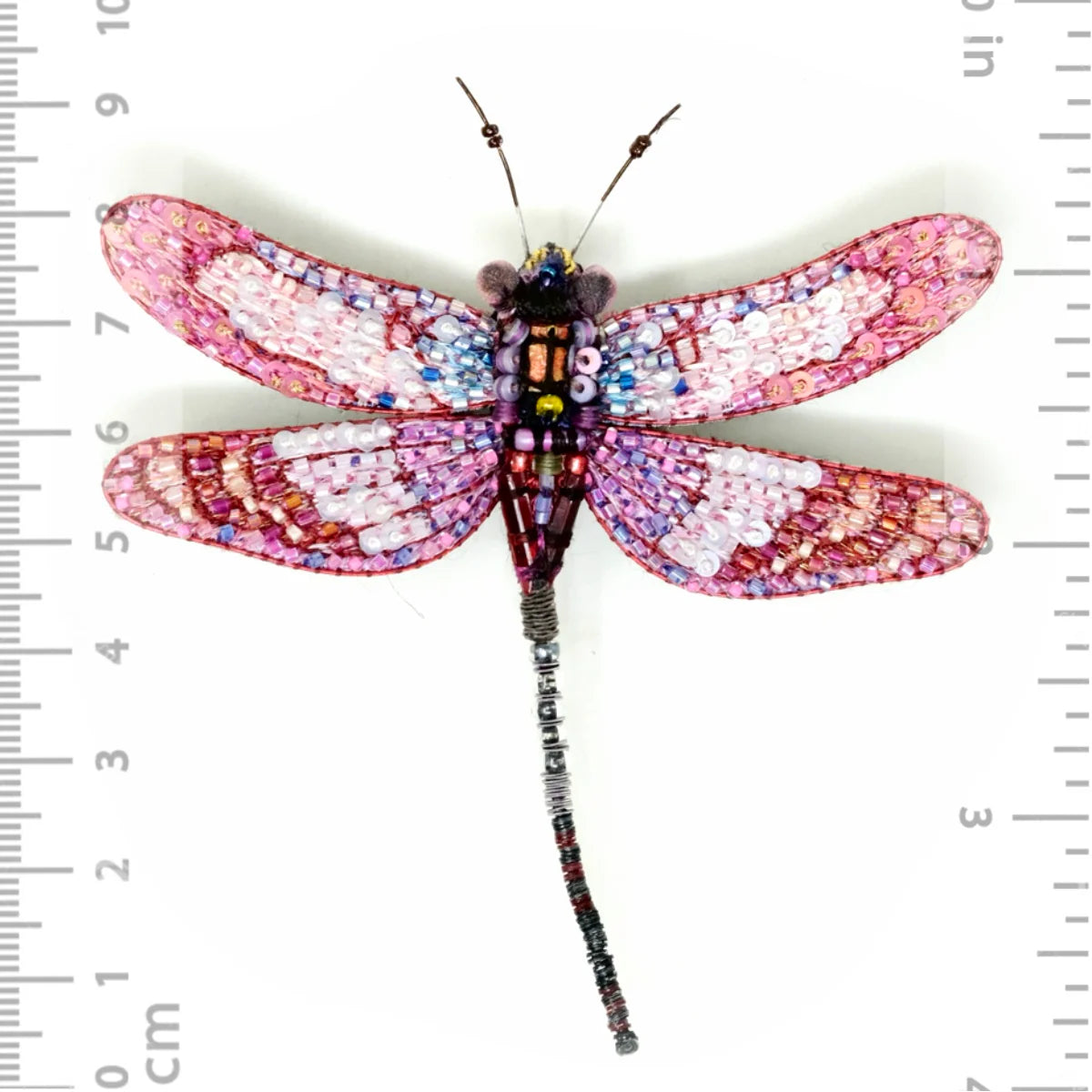 Roseate Skimmer Dragonfly Brooch Pin