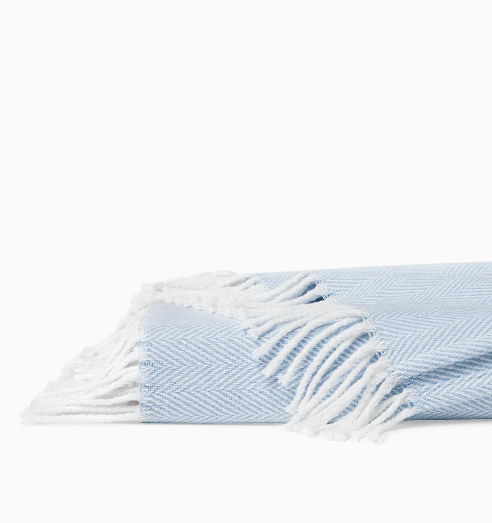 Celine Throw - White/Sea