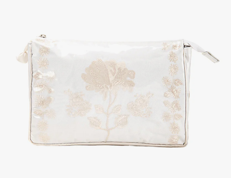 Ivory Peony Large Make-Up Bag