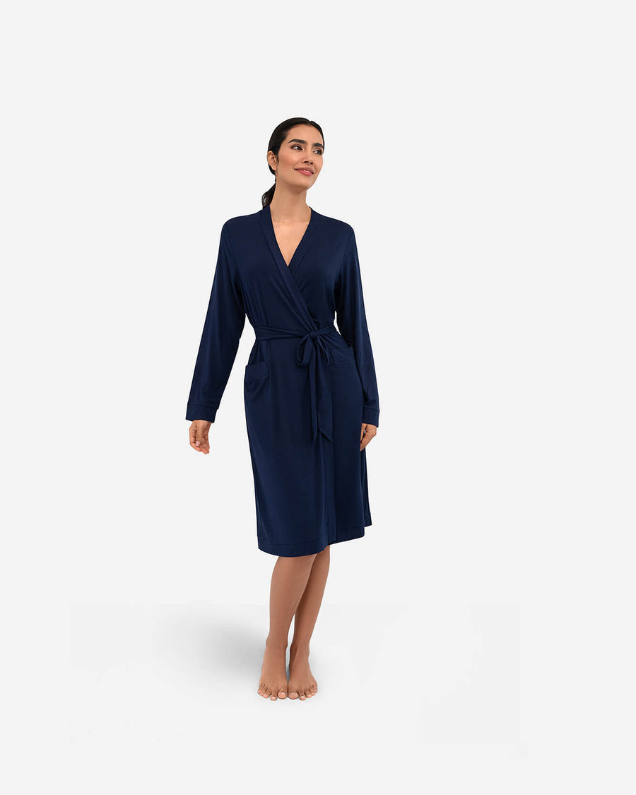 Cooling Modal Robe - Marine Blue