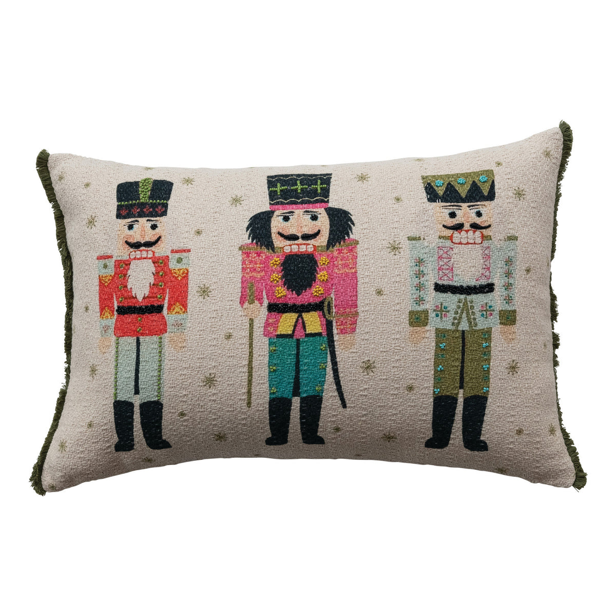 Cotton Nutcracker Lumbar Pillow