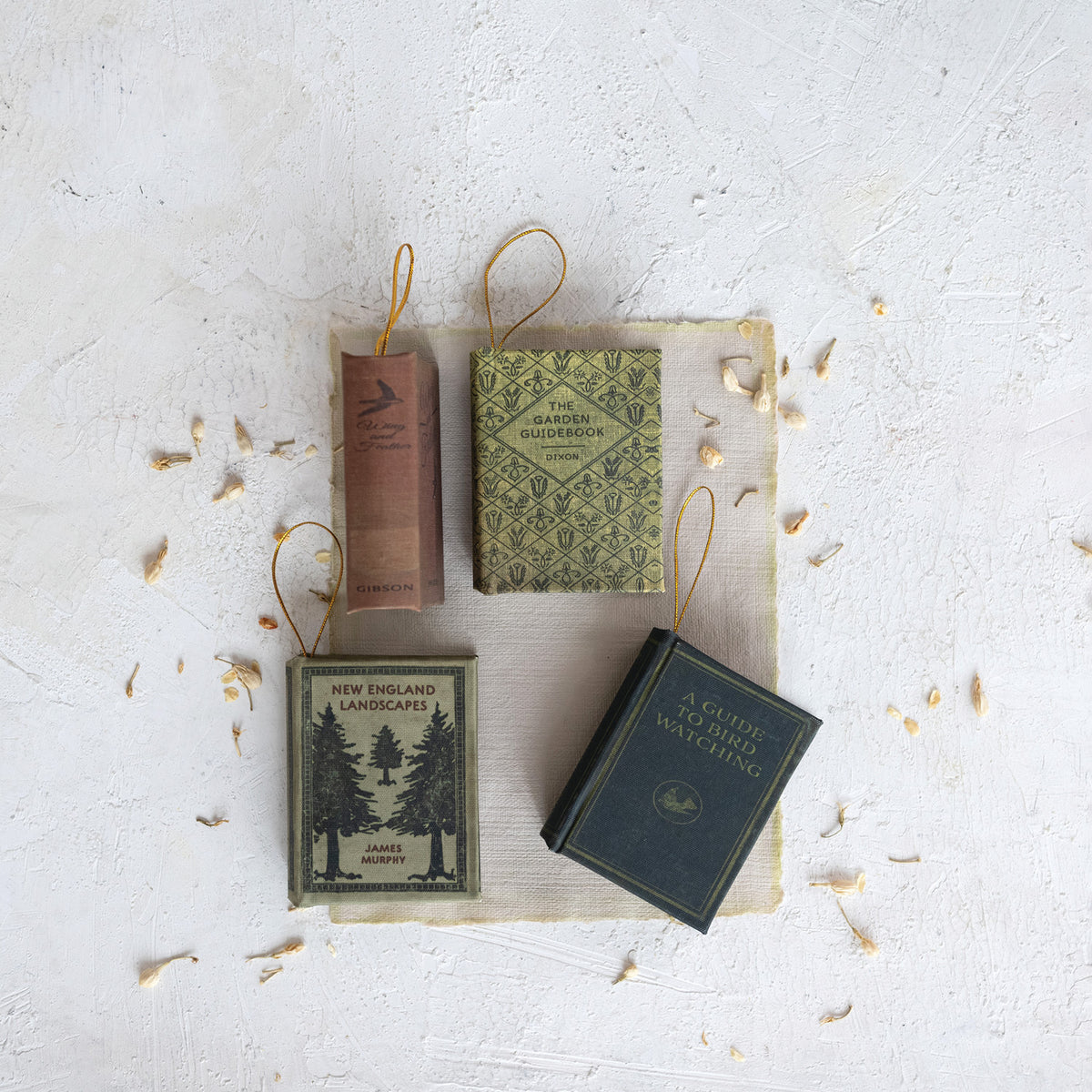 Fabric Book Ornament - 4 Styles