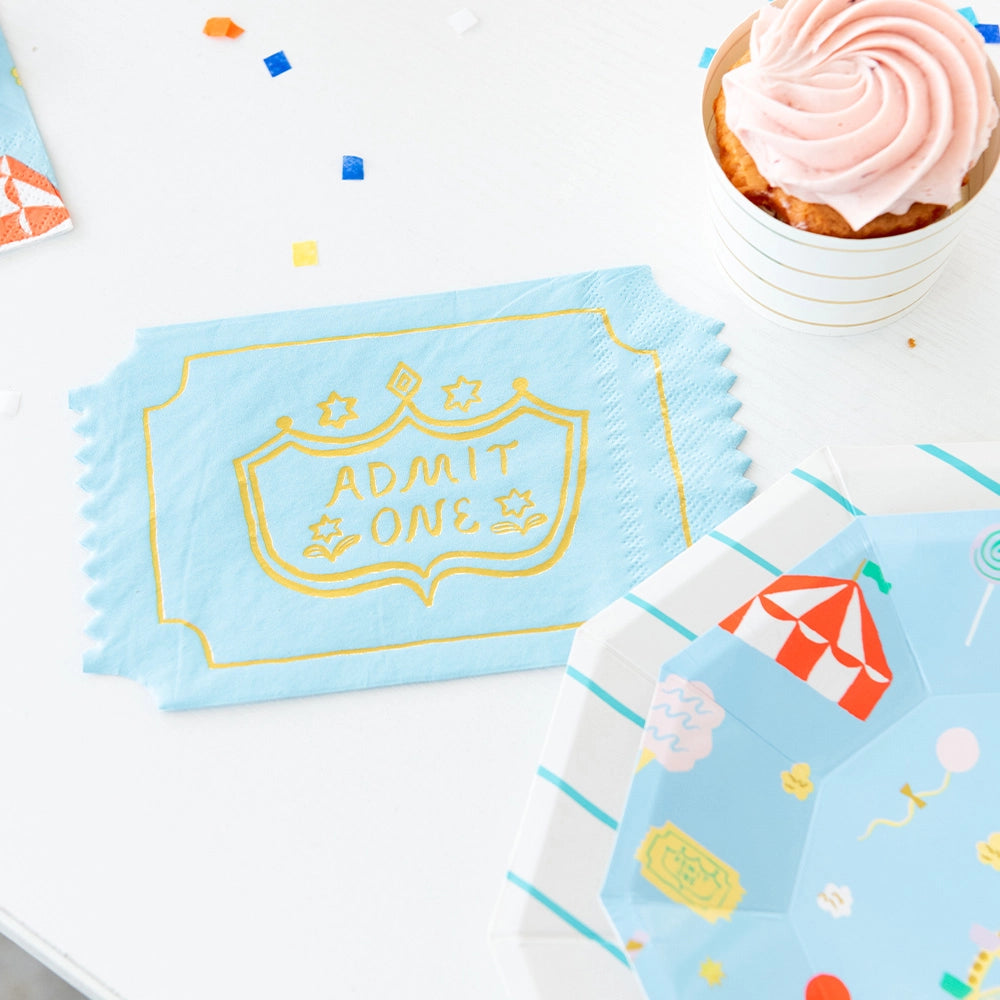 Off To the Fair "Admit One" Napkins