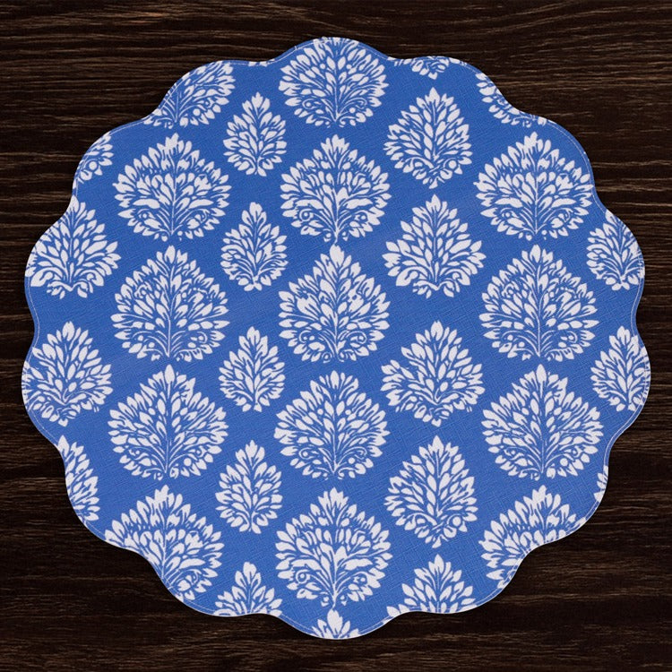 Chinoiserie Reversible Round Placemats (Blue & White)