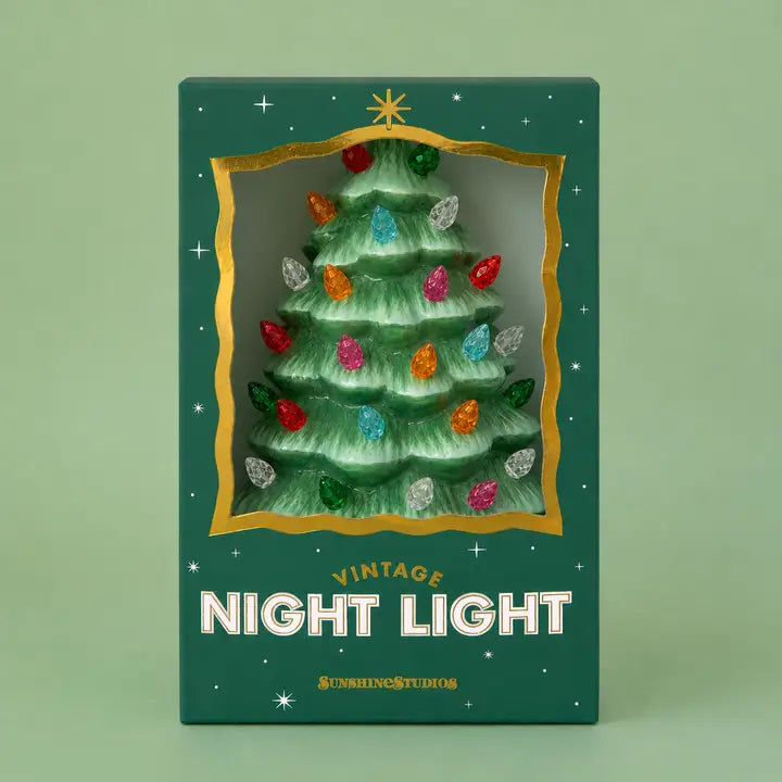 Vintage Christmas Tree Night Light