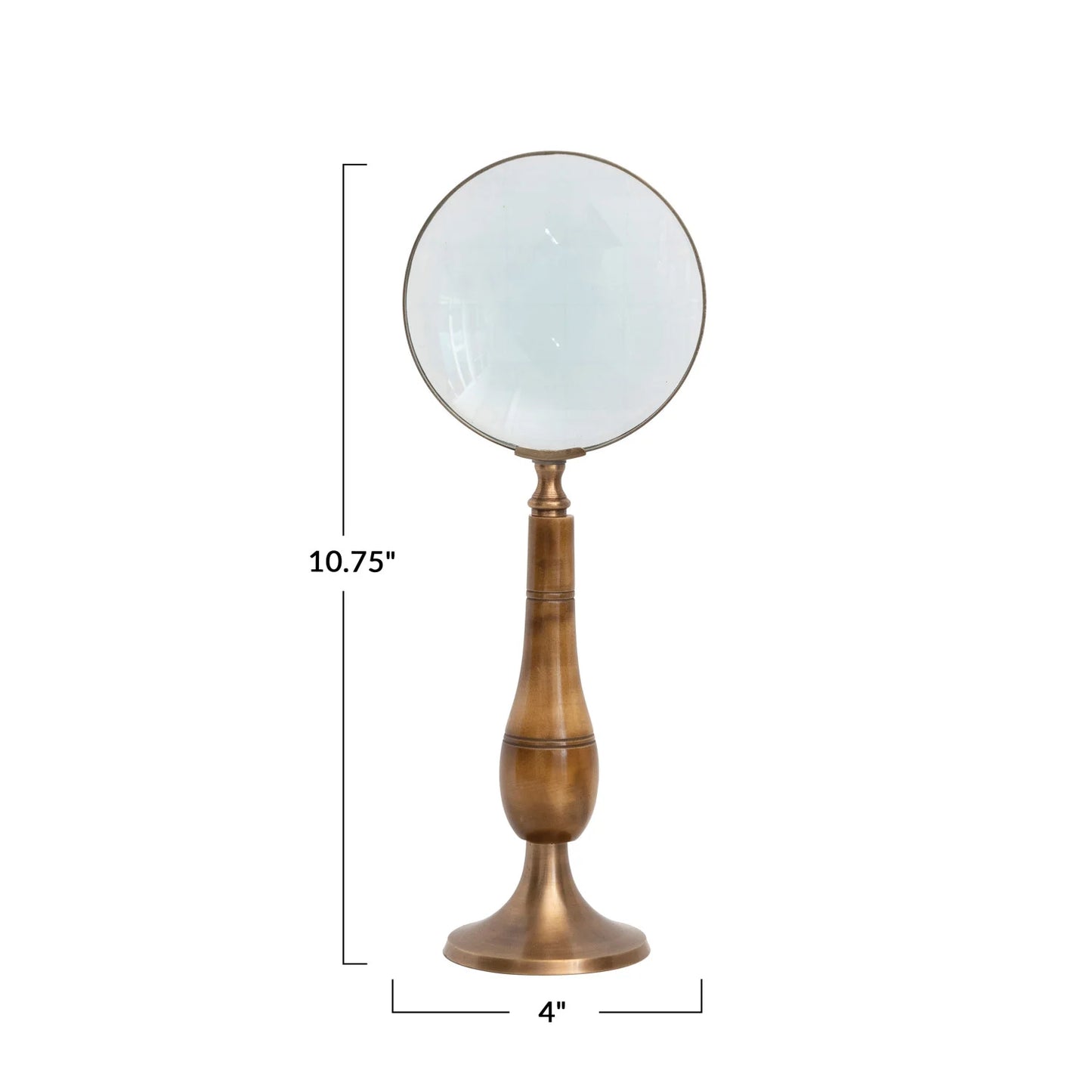 Brass & Horn Magnifying Glass on Stand